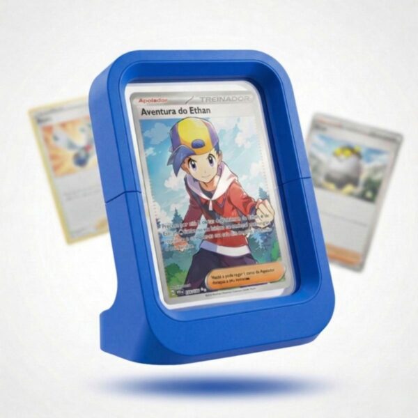 Display Premium para Cartas Pokémon Expositor de Colecionador – Azul